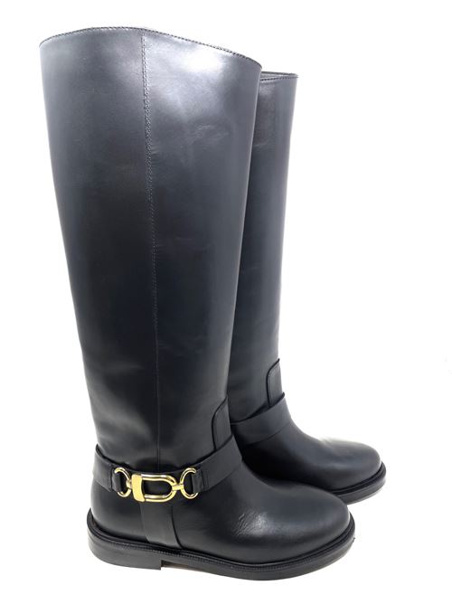 Damenstiefel mit modischem Accessoire IL LACCIO | GS553790VITELLONERO